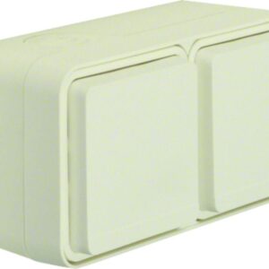 W.1 SSD 2fach waagrecht mit Klappdeckel Ap, polarweiß matt, Berker 47843532