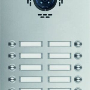TVG-12/2 Türstation für Kamera-Türlautsp.12/2 Rund-Taster UP Edelst. matt ESTA, Elcom 1112181BTC