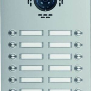 TVG-14/2 Türstation für Kamera-Türlautsp.14/2 Rund-Taster UP Edelst. matt ESTA, Elcom 1114181BTC