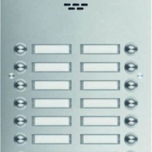 TVG-18/2 Türstation für Kamera-Türlautsp.18/2 Rund-Taster UP Edelst. matt ESTA, Elcom 1118181BTC