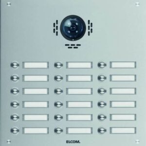 TVG-18/3 Türstation für Kamera-Türlautsp.18/3 Rund-Taster UP Edelst. matt ESTA, Elcom 1118182BTC