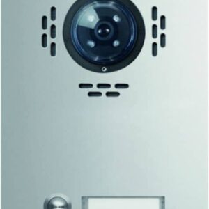 TVG-1/1 Türstation f Kamera-Türlautsprecher 1/1 Rund-Taster UP Edelst. matt ESTA, Elcom 1101180BTC