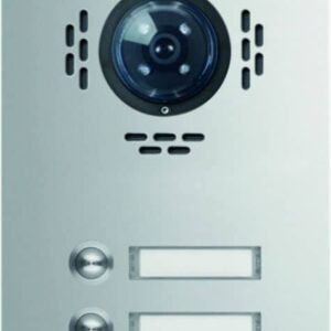 TVG-2/1 Türstation f Kamera-Türlautsprecher 2/1 Rund-Taster UP Edelst. matt ESTA, Elcom 1102180BTC