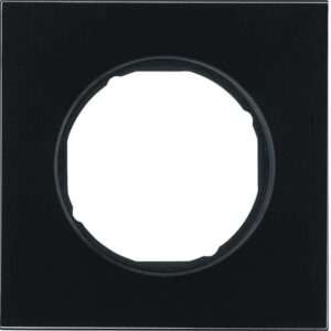 Rahmen 1fach, flach, R.8, Glas schwarz, Berker 10112616