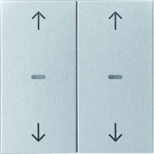 KNX S.1 Abdeckung für Tastsensor Modul mit Pfeile 2fach alu matt, Berker 80961383