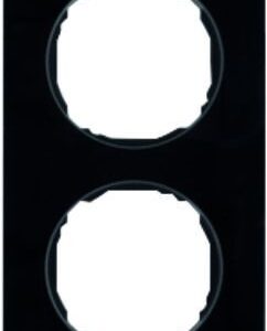 Rahmen 4fach, flach, R.8, Glas schwarz, Berker 10142616