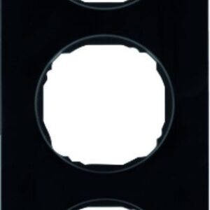 Rahmen 3fach, flach, R.8, Glas schwarz, Berker 10132616
