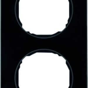 Rahmen 2fach, flach, R.8, Glas schwarz, Berker 10122616