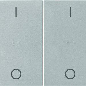KNX K.5 Abdeckung für Tastsensor Modul mit I/O Symbol 2fach Edelstahl, Berker 80962373