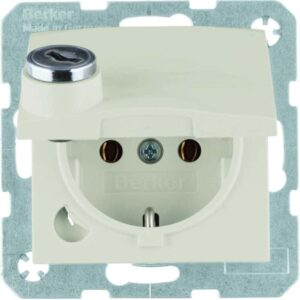Steckdose SCHUKO  m SRK KD SLß S.1 we gl, Berker 47638982