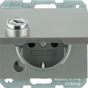 Steckdose SCHUKO  m STK KD SLß K.5 ed gl, Berker 41637004