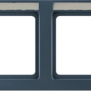 Q.3 Rahmen 2fach waagrecht mit Einsatz-Beschriftungsfeld, anthrazit samt, Berker 10226086