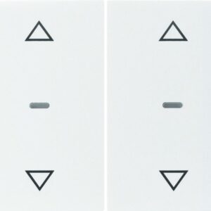 KNX K.1 Abdeckung für Tastsensor Modul mit Pfeile 2fach polarweiß glänzend, Berker 80961379