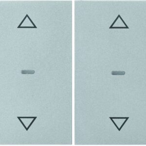 KNX K.5 Abdeckung für Tastsensor Modul mit Pfeile 2fach Aluminium, Berker 80961371