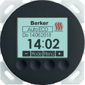 Temperaturregler Zeitgest., R.x schwarz, Berker 20462045