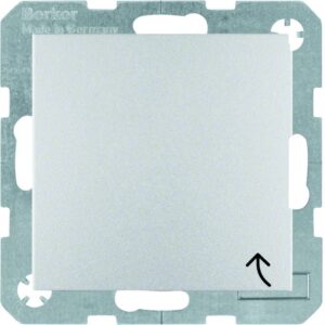 Steckdose SCHUKO mit Klappdeckel und erh. Berührungsschutz S.1 IP44 alu matt, Berker 47241404