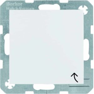Steckdose SCHUKO mit Klappdeckel Steckkl EBS S.1 IP44 polarweiß glänzend, Berker 47248989