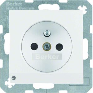 Steckdose mit Schutzkontaktstift und LED-Orientierungslicht Berker S.1/B.3/B.7 p, Berker 6765101909