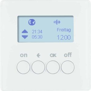 KNX-Funk Zeitschaltuhr quicklink Berker Q.1/Q.3 polarweiß, samt, Berker 85745229