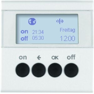 KNX-Funk Zeitschaltuhr quicklink Berker S.1/B.3/B.7 polarweiß, glänzend, Berker 85745289