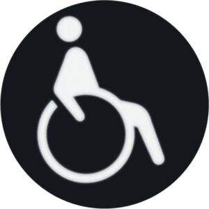 Folie mit Aufdruck Symbol Rollstuhl für rundes LED-Signallicht Zubehör, Berker 19058008