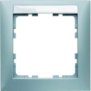 S.1 Rahmen 1fach mit Beschriftungsfeld, alu matt, Berker 10119959