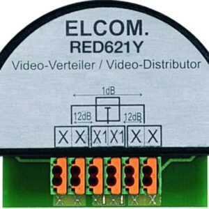 ELCOM Video-Abzweiger 1 fach UP 2D-Video schwarz RED621Y