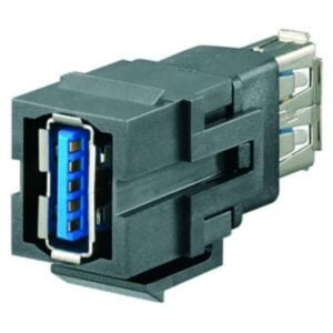 RUTENBECK USB-Keystone, USB 3.0, USB A (Buchse/Buchse), schwarz 17010660
