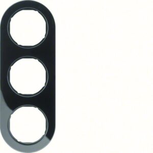 Rahmen Serie R.classic schwarz, glänzend, Berker 10132045