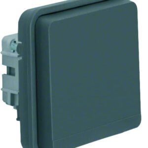 Steckdosen-Einsatz mit Schutzkontaktstift und Klappdeckel AP/UP Berker W.1 grau,, Berker 6768803515
