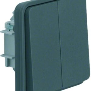 Serienschalter-Einsatz mit Wippe 2fach AP/UP Berker W.1 grau, matt, Berker 30553515