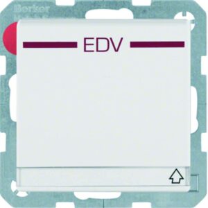 Steckdose SCHUKO mit Klappdeckel und Beschriftungsfeld Berker Q.1/Q.3 polarweiß,, Berker 47526059