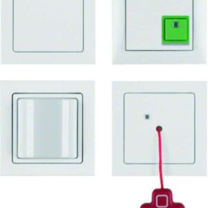 Notruf-Set mit Rahmen Berker Q.3 polarweiß, samt, Berker 52006099
