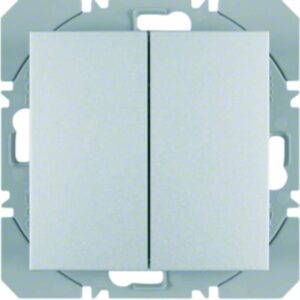 KNX-Funk Wandsender 2fach flach quicklink Berker B.7 alu, matt, Berker 85656283