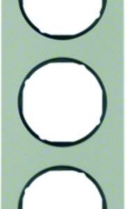 Rahmen Berker R.3 Edelstahl/schwarz, Berker 10152204