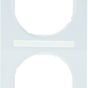Rahmen mit Beschriftungsfeld Berker R.3 polarweiß, glänzend, Berker 10122269