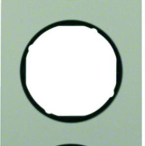Rahmen Serie R.classic Alu/schwarz, Berker 10132084