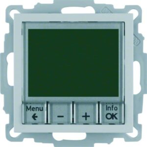 Temperaturregler, Schließer, mit Zentralstück, zeitgesteuert Berker B.7 alu matt, Berker 20441404