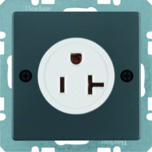 Steckdose mit Schutzkontakt "USA/CANADA"NEMA 5-20 R Berker Q.1/Q.3 anthrazit, sa, Berker 41686086