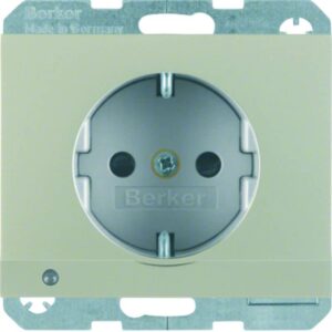 Steckdose SCHUKO mit LED-Orientierungslicht Berker K.5 edelstahl, lackiert, Berker 41097004