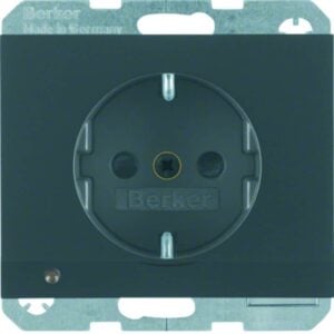 Steckdose SCHUKO mit LED-Orientierungslicht Berker K.1 anthrazit, matt, Berker 41097006