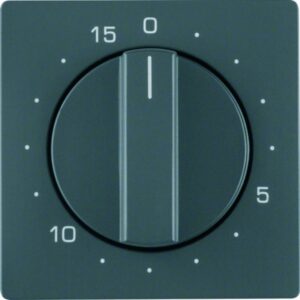 Zentralstück mit Regulierknopf für mechanische Zeitschaltuhr Berker Q.1/Q.3 anth, Berker 16326086