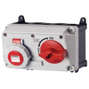 Wanddose DUO,16A5p6h400V,IP67, Mennekes 7626