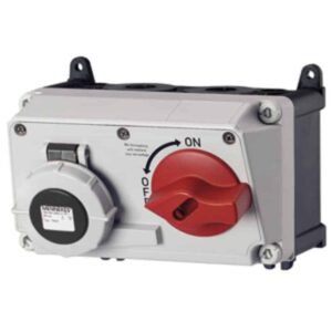 Wanddose DUO,32A4p7h500V,IP67, Mennekes 7635