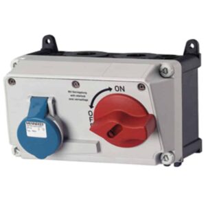 Wanddose DUO,16A4p9h230V,IP44, Mennekes 7604