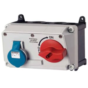 Wanddose DUO,32A3p6h230V,IP44, Mennekes 7612
