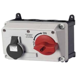 Wanddose, 32A4p7h500V, IP44, Mennekes 7615