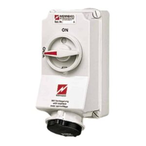 Wanddose DUO,32A5p5h600-690V,IP44, Mennekes 5787A