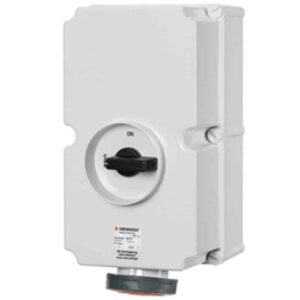 Wanddose DUO,125A4p6h400V,IP67, Mennekes 5691A