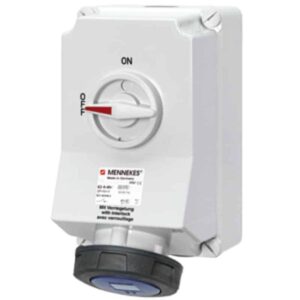 Wanddose DUO,63A4p9h230V,IP67, Mennekes 5109A